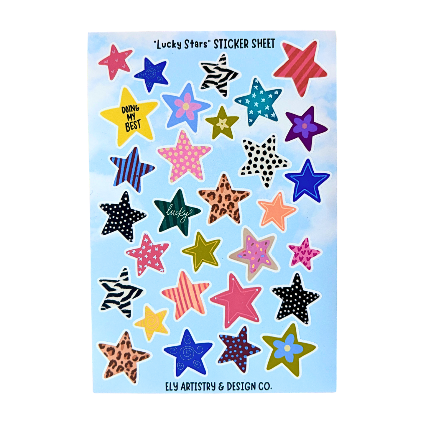 'Lucky Stars' Sticker Sheet