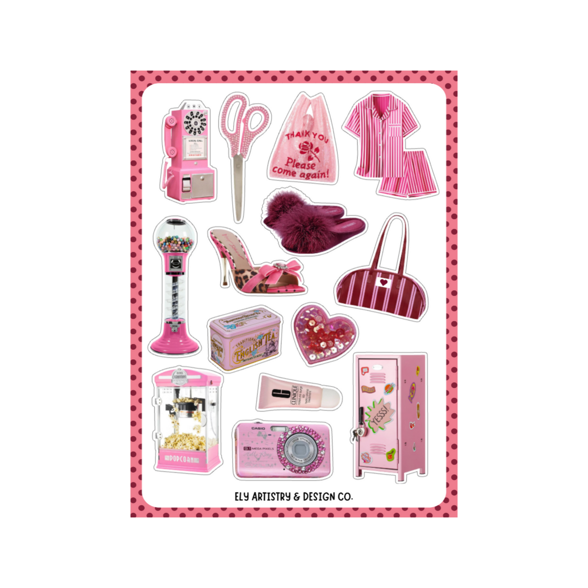 'Think Pink' Sticker Sheet