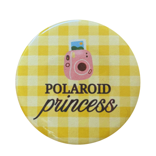 "Polaroid Princess" Button Pin