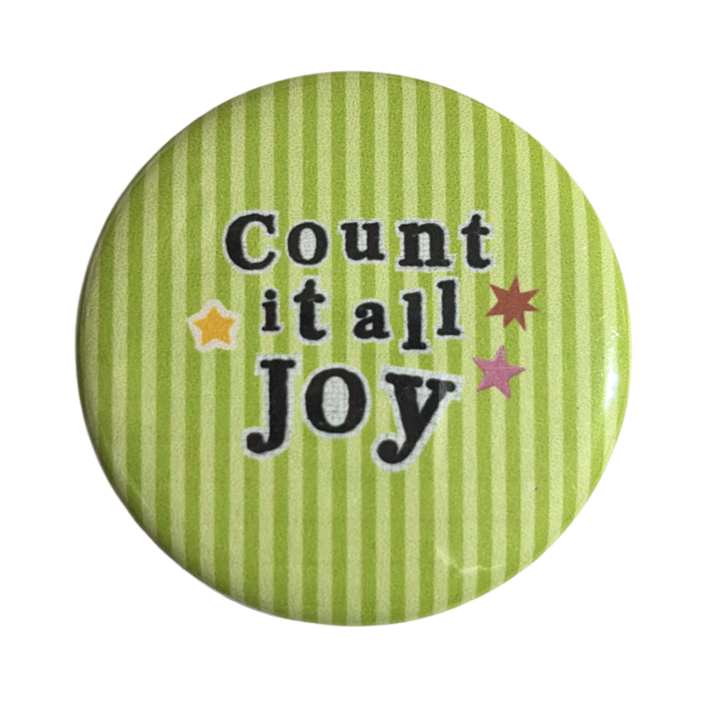 "Joy" Button Pin