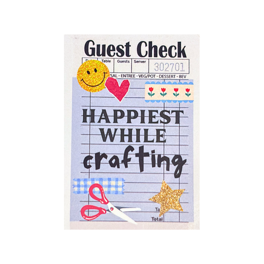 "Happiest while crafting" Sticker