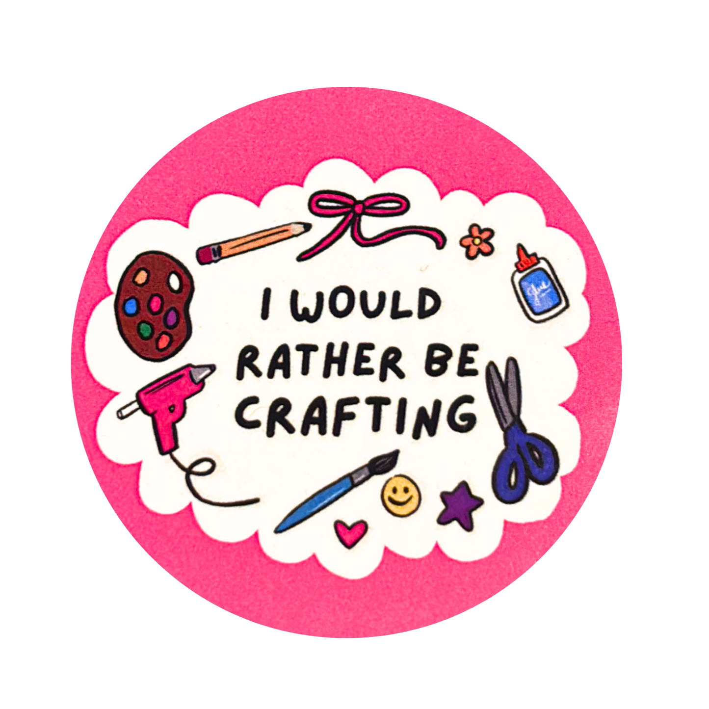 "Rather be crafting" Sticker